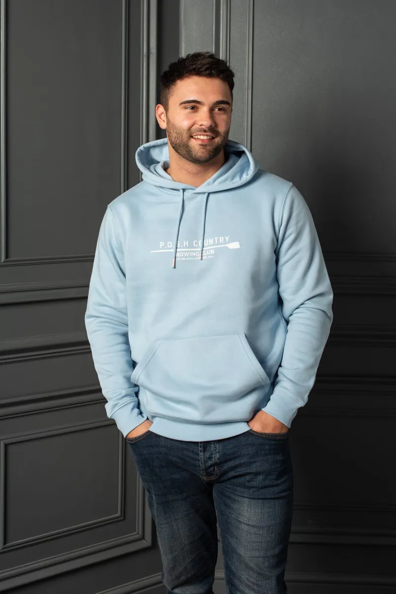 POSH Country Henley Hoodie Azur Sky-1